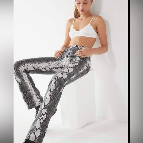 I AM GIA snakeskin flare pants sz s - Picture 2 of 4